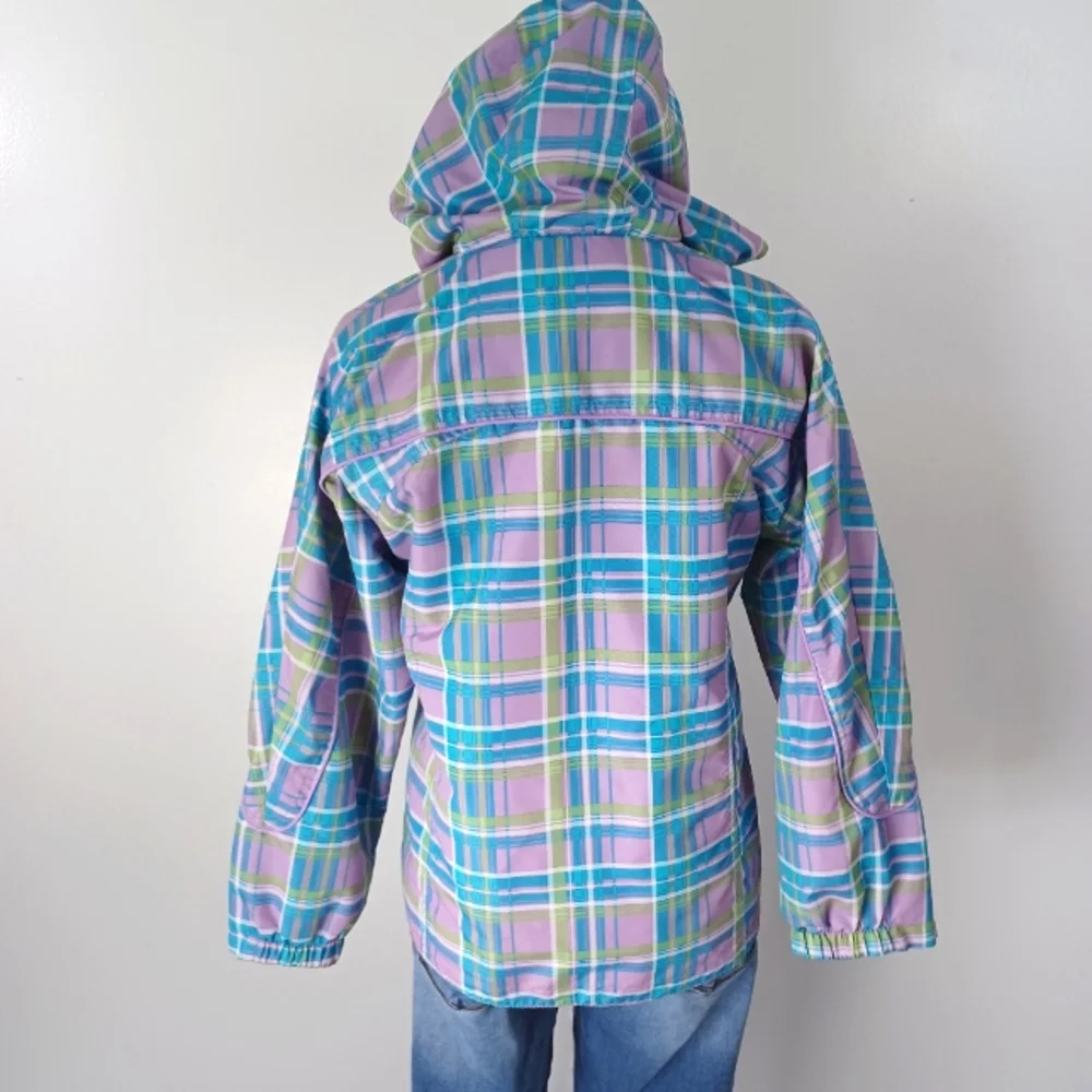 WOMEN'S VINTAGE 90'S BIG CHILL HOODED WINDBREAKER SIZE L 14/16 - Picture 4 of 14